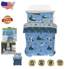 Snoopy Puffer Holiday Queen Bedding 7pc Set Super Soft 100 Microfiber Comforter