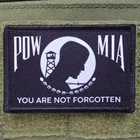 POW MIA Patch Moral Tactical Veteran Military Army USA Made Hook & Loop 3x2