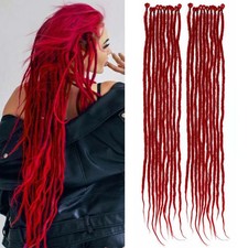 Soft Long Solid Colored Dreadlock Extensions Synthetic Braids Hip Hop Reggae