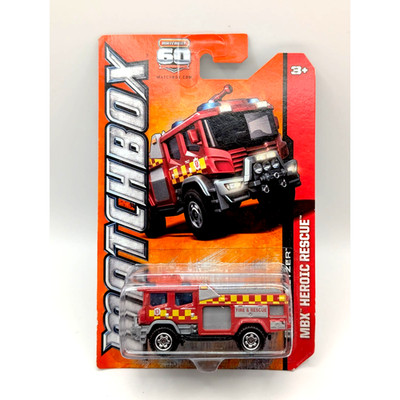 Matchbox International WorkStar Feuerwehr MBX Heroic Rescue US Long Card OVP