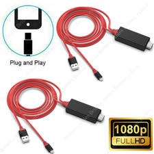 HDMI Mirroring AV Cable Phone to TV HDTV Adapter 1080P For iPhone13 12 11 14 XR