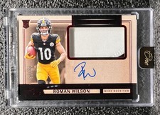 2024 Panini One Football Red Rookie Patch Auto - 22 Roman Wilson /75