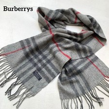 Vhtf Burberrys/Muffler Stole Mega Nova Check Gray Men Scarf LTD Collection Acces