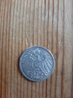 Deutsches Reich 1905 "A" Silbermünze 1 Mark sehr gut erhalten
