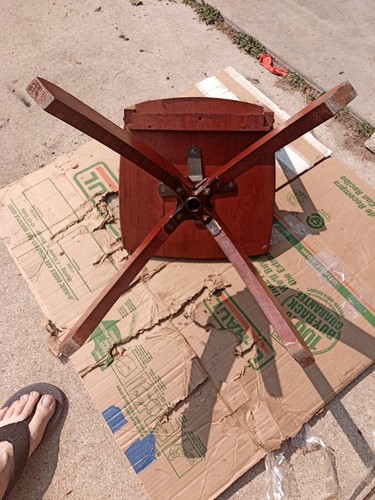 Vintage Mission Arts & Crafts Oak Wood Child’s School Desk Chair - Picture 7 of 10