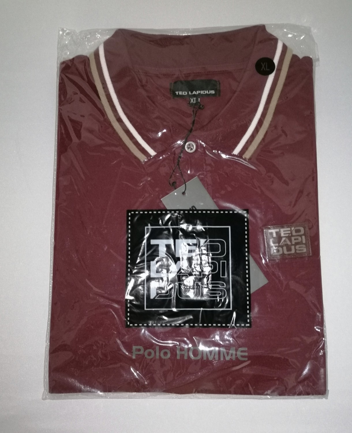 Ted Lapidus Homme Mens Polo Shirt Size L Short Sleeve Polo Lightweight Thin New image 2
