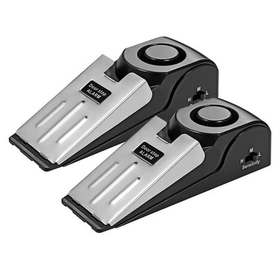 2 Pack Wireless Door Stop Alarm 125dB Loud Portable Home Security Anti-Theft