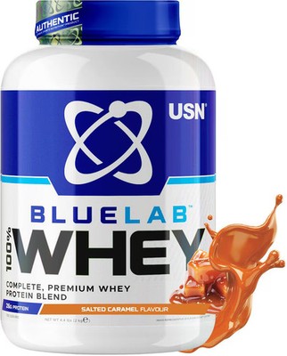 USN BlueLab Whey Protein, 2000 g Dose, Salted Caramel