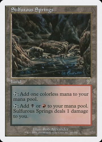 7th Edition   MTG  1  Sulfurous Springs  Magic
