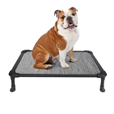 Chew Proof Elevated Dog Bed - Cooling Raised Pet Cot - Rustless Aluminum Fram...