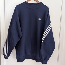 Vintage adidas Pullover Crewneck oversized sweatshirt XL USA Made 90s 3 Stripes