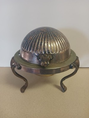 Vintage F.B. Rogers Silver Plate Co. 373 Dome Roll Top Caviar