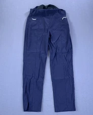 Counterparts Pants Women LG Navy Blue Pull On Stretch Slacks Elastic Waist Strap