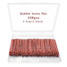 Reddish Brown Bobby Pins 330 Ct, 2.2Inch High Gloss Bobby Hair Pins for Styling