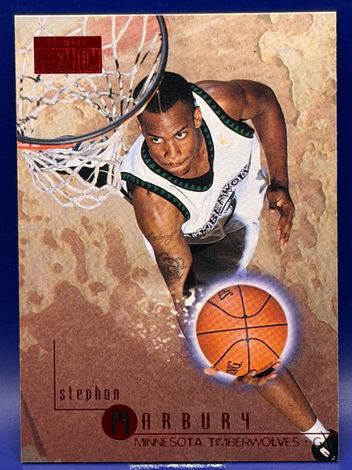 1996-97 Skybox Premium Stephon Marbury #69 RC Rookie Minnesota Timberwolves