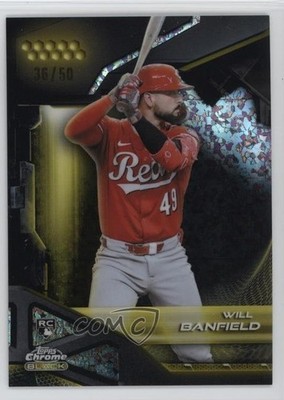 2026 Chrome Black Gold Mini-Diamond Refractor 36/50 Will Banfield Rookie RC 0jm7