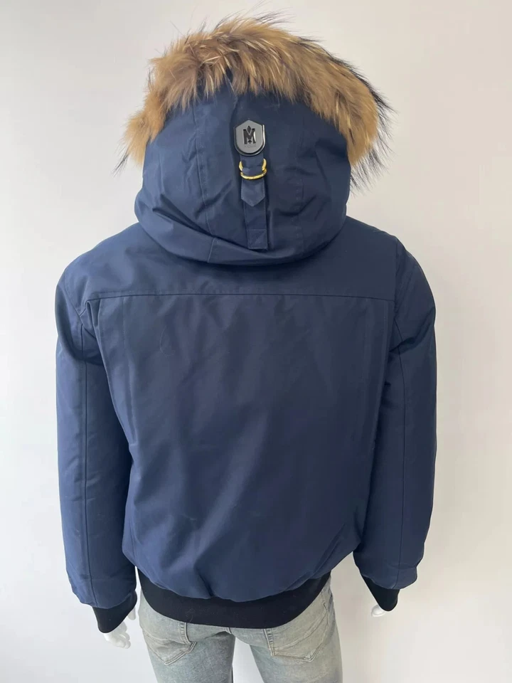 MACKAGE MEN DIXON NORDIC TECH DOWN BOMBER NAVY SIZE 44 2X-LARGE - Image 3 of 4