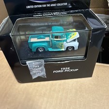 Hot Wheels Collectible 1956 56 Ford F-100 Pickup Truck Green Diecast 1/64 Flames