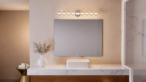 Quoizel PCELW8532 Elway 9 Light 32"W LED Bath Bar - Black - Picture 5 of 12