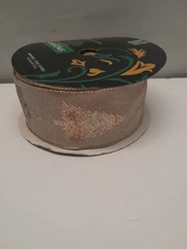 Member's Mark Wire Edge Seamless Ribbon Rose Gold Christmas Crafts 2.5"x45 Yards