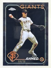 Nick Ahmed 2024 Topps Chrome Update Series Sapphire Edition Black /10 #USCS98