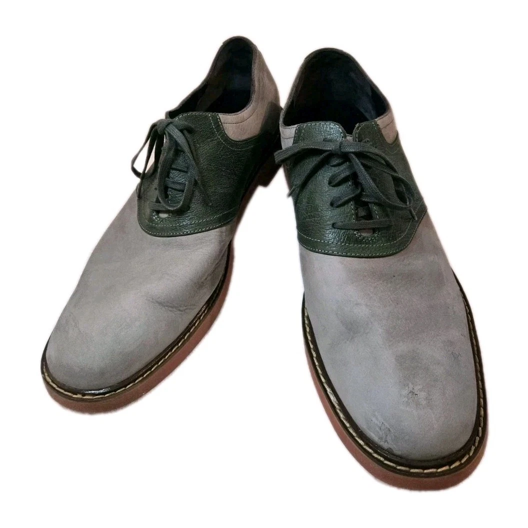 Cole Haan Leather Upper Green Dress Shoes for Men for sale  display picture 1