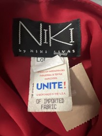 Vintage 80s Niki By Niki Livas Size 10 Cowl Neck Diamond Straps Dress USA made