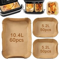 160X HeißLuftfritteuse Backpapier ZubehöR FüR Ninja Dual-Zone AF500EU 10.4L