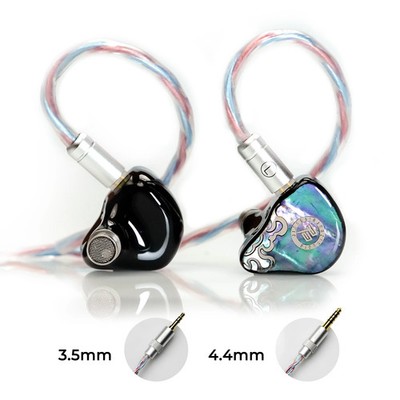 JUZEAR x Z Reviews Defiant Hybrid IEMs 1DD+3BA HiFi Earphones 3.5mm 4.4mm Cable