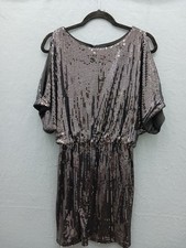 Xscape Women's Shift Mini Dress 8 Silver Sequin