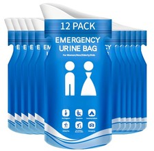 900CC Disposable Urine Bag, 12 PCS Emergency Portable Urinal Bags for Men/Wom...