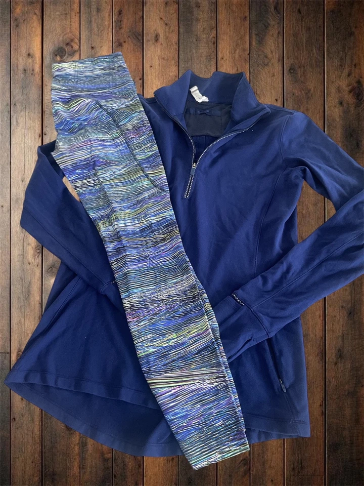 lululemon crop legging amd 1/4 zip top - Bild 1 von 1