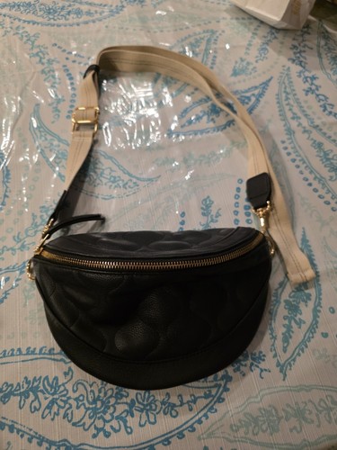 Sac banane femme noir sangle réglable  - Photo 4/6