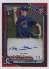 2024 Bowman Chrome Prospect Auto Red Refractor /5 Mason McGwire #CPA-MM Auto
