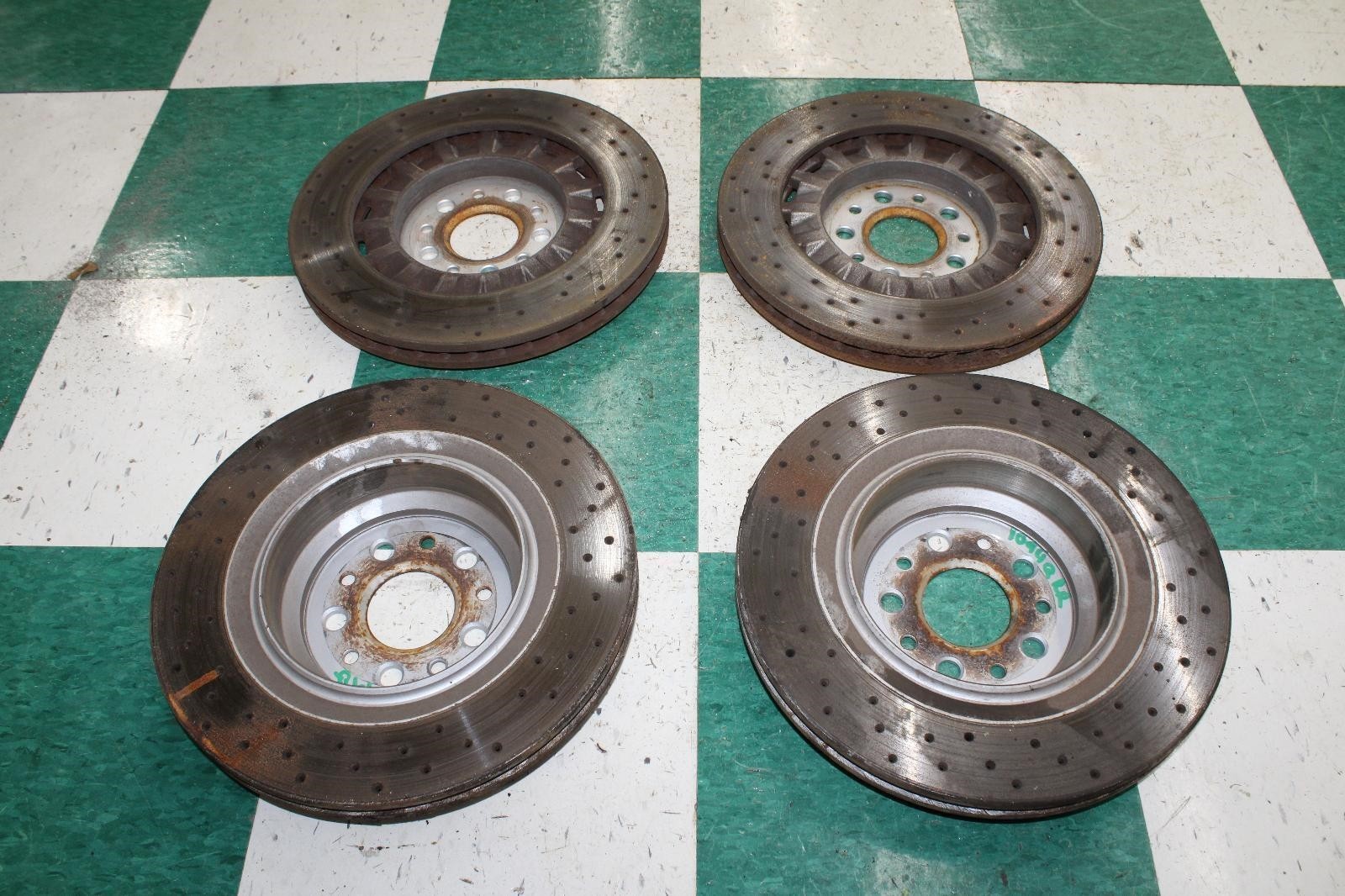 14-20 Ghibli OEM Driver Passenger Front Rear Drilled Brake Rotors Set 4x Factory