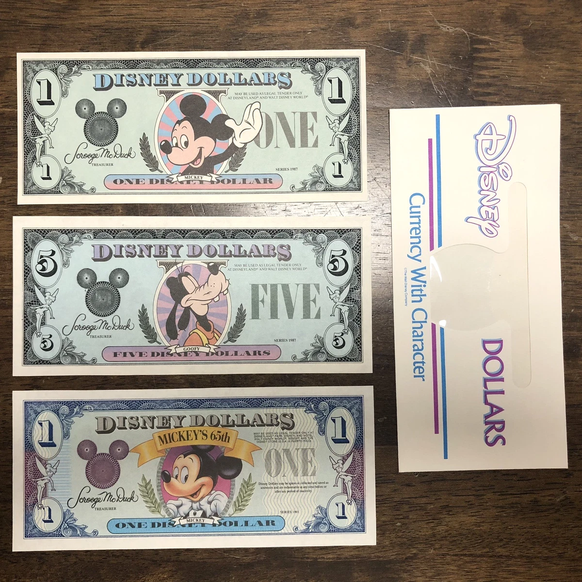 Disney Dollars ディズニーダラーズ Preços baixos em Dólares da Disney (1968 até o presente) | eBay