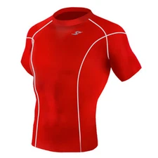 Take Five Mens Skin Tight Compression Base Layer Running Shirt S~2XL Red 036