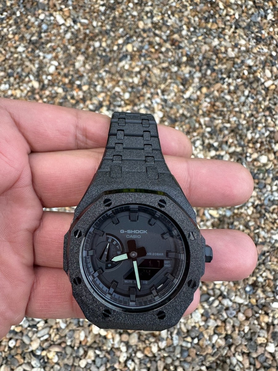 Casioak Custom Frosted Black Metal Stealth Casio G-SHOCK GA2100 | eBay