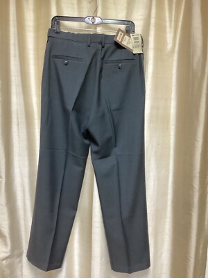 haggar eclo stria classic fit flat front dress pants Haggar E-CLO Stria Dress Pants, Pleated Front in Brown