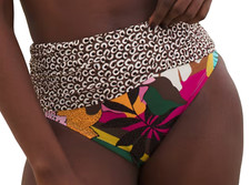 NEW BLEU ROD BEATTIE RUN WILD DRAPED HIGH WAIST BIKINI SWIMSUIT BOTTOMS SZ 4