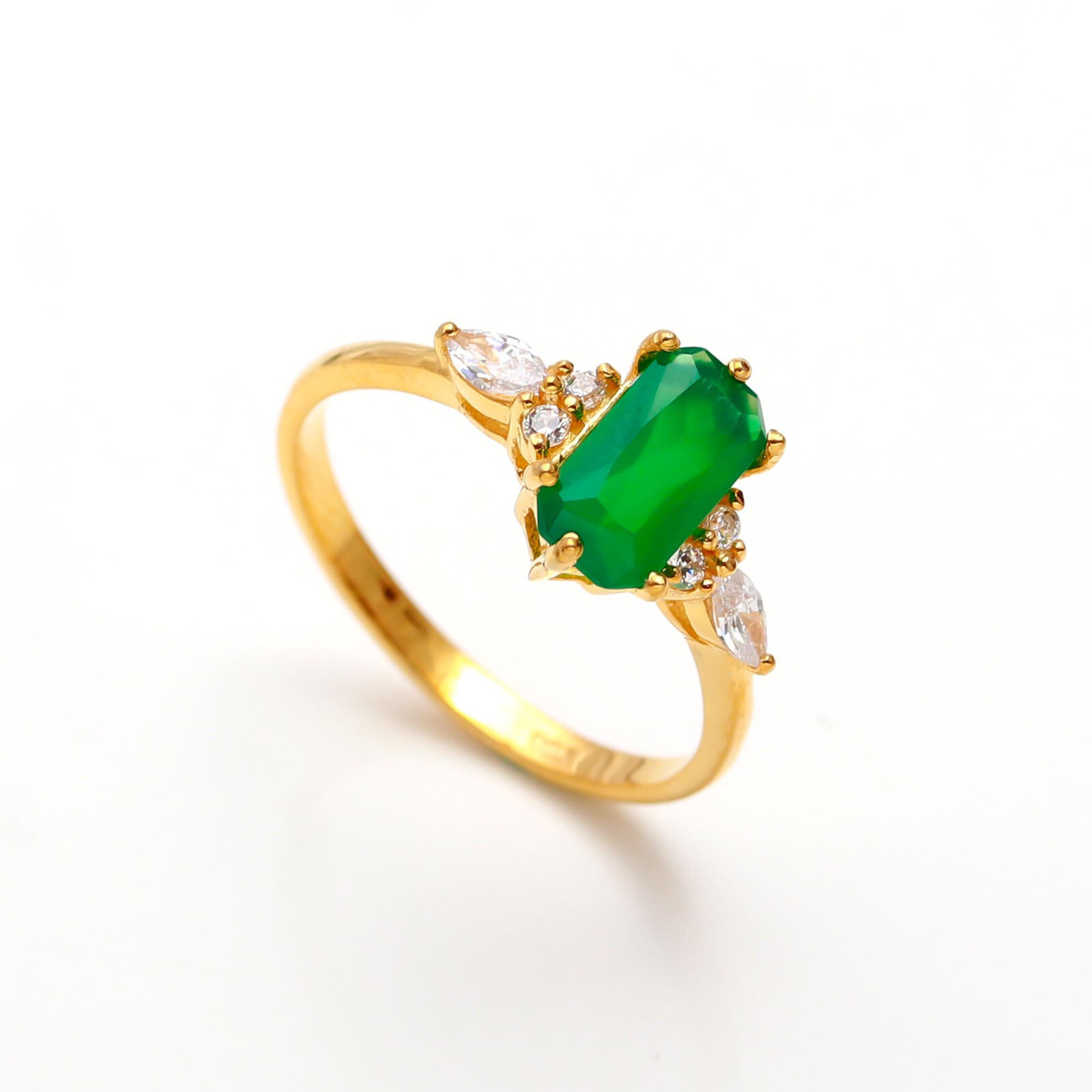 Natural Onyx Gold Plated Ring 925 Sterling Silver Ring Any Size