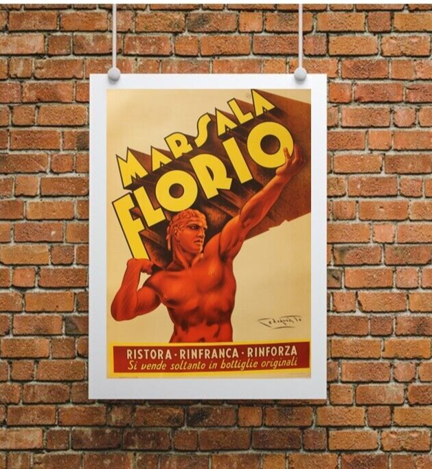 POSTER MANIFESTO LOCANDINA Pubblicità Rabarbaro San Pellegrino Stampa