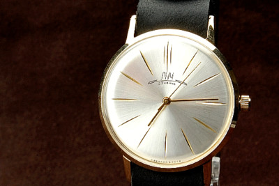 Watch LUCH Luxury Ultra SLIM Mechanical Leather Strap POLJOT De Luxe Men's