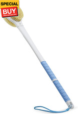 Shower Brush with Soft and Stiff Bristles,20.5" Extra Long Handle Dual-Sided Bac