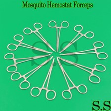 10 pcs Mosquito Hemostat Locking Forceps 5" Curved For Surgical and Dental Use