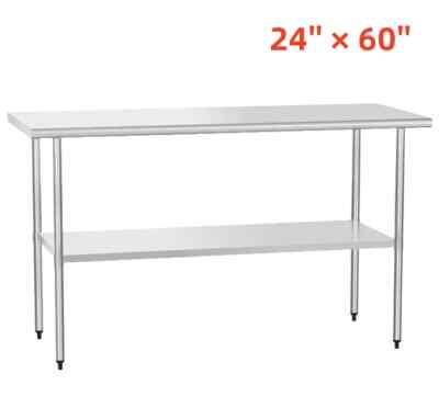 #ad #ad Stainless Steel Work amp; Prep Table Commercial Restaurant Kitchen 24#x27;#x27; x 60#x27;#x27; New $135.00