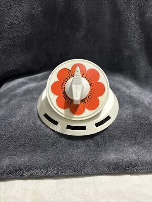 Retro Mark Time Bell Timer Orange Flower 60s MCM Kitchen Works Vintage