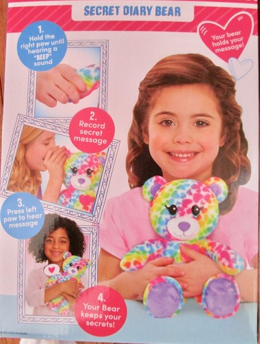 BUILD A BEAR WORKSHOP SECRET DIARY BEAR - RECORDABLE RAINBOW (U4) & (U2) - Picture 3 of 3