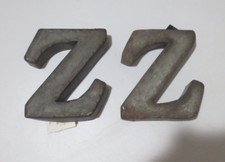 2 Galvanized Metal Letter Z 6" Rustic Country Industrial Farmhouse 3D You Tired