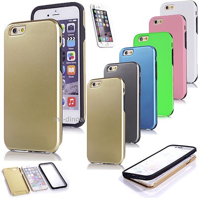 For Apple iPhone 6 6plus 360° Case ShockProof Armor Hard Cover + Build in Film